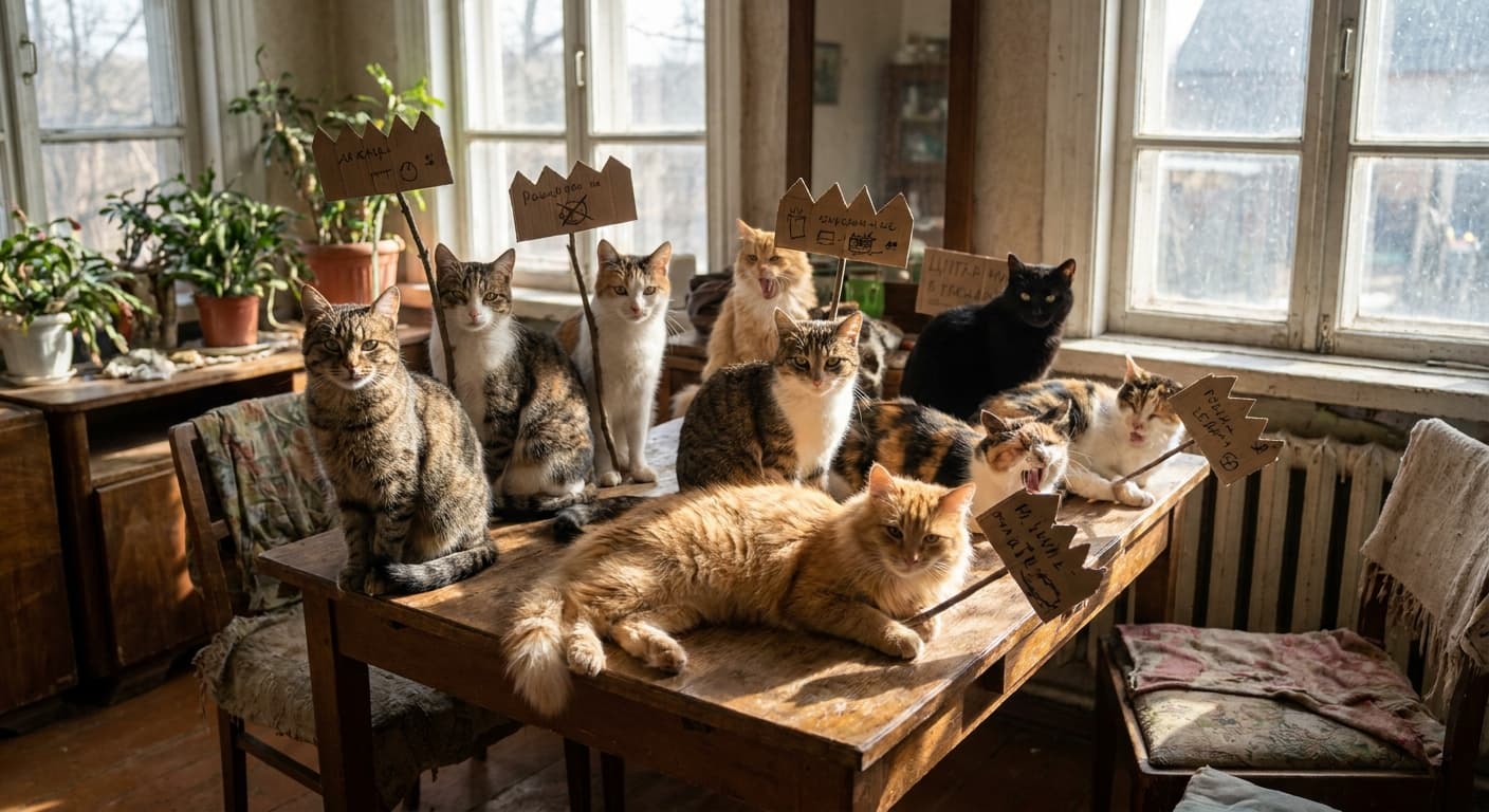 400 Rescued Cats Form Union, Demand Fair Treatment After Smuggling Bust