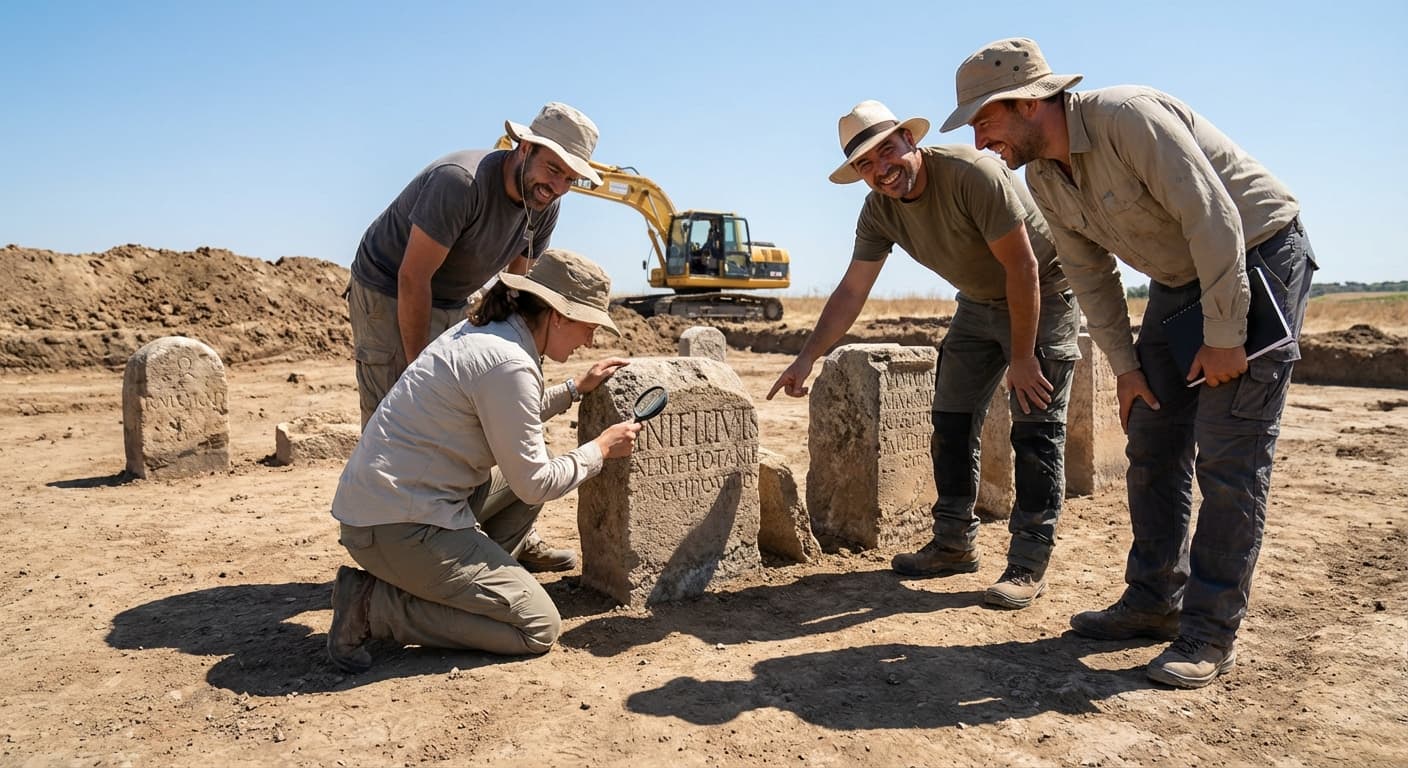 Archaeologists Uncover Ancient Roman Road Signs; Experts Delighted