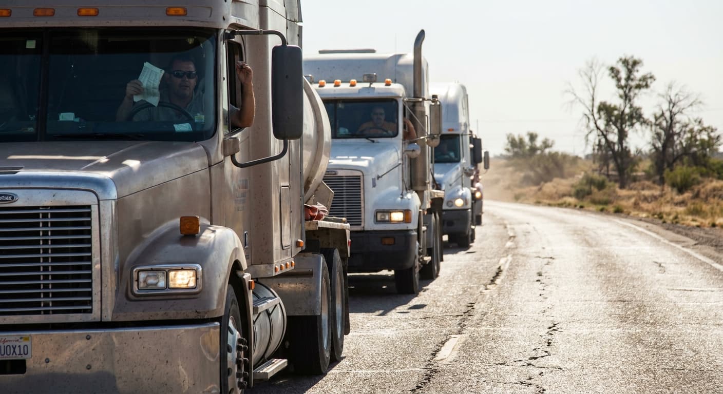 German Truckers Revel in Heatwave Freedom as Roads Become Saunas