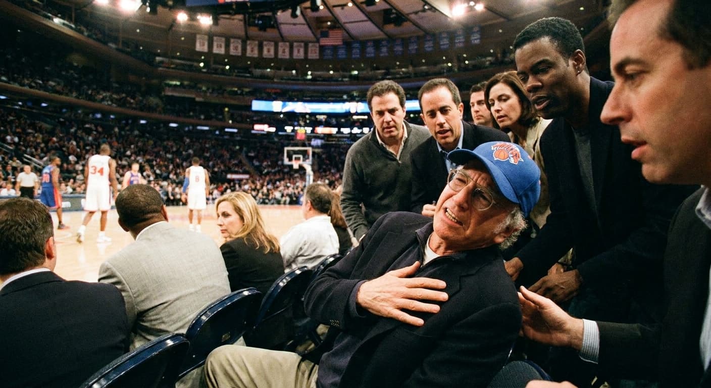 Knicks Superfan Larry David Hospitalized for 'Acute Basketball Heartbreak'