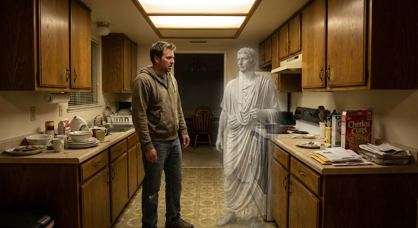 Local Man Summons Julius Caesar in Kitchen After Overthinking Roman Empire