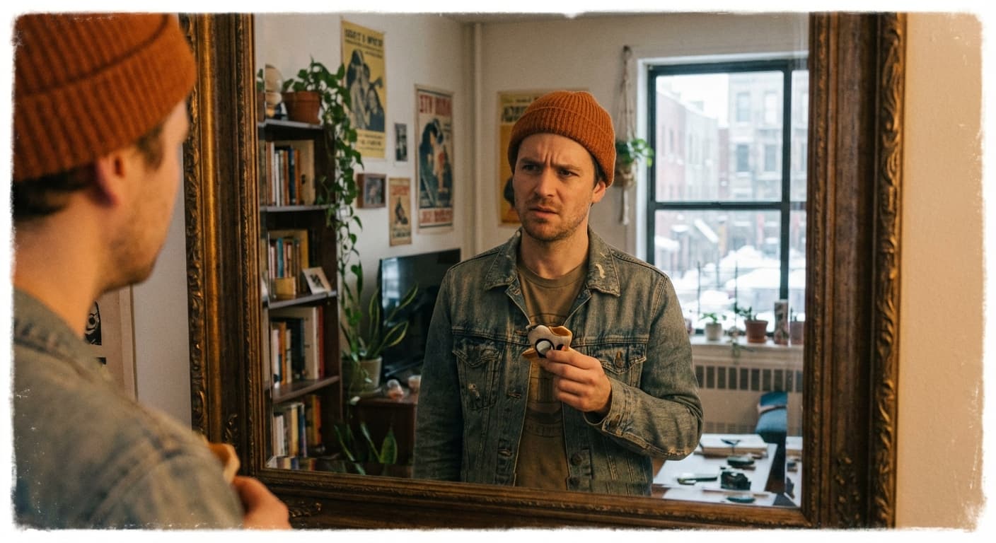Man Shocked to Discover Orange Hat Fails to Boost Cool Factor