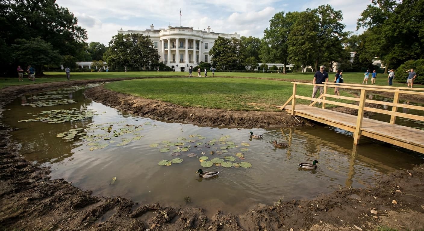 Nation on High Alert as White House Installs New Moat for Royal Visit