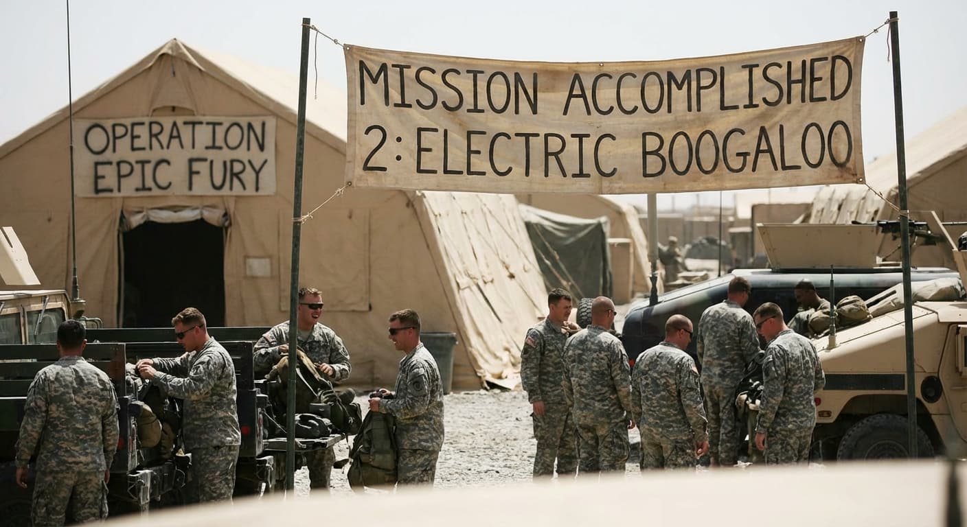 Trump Declares Iran War 'Just About Finished' as Troops Pack for Extensive Surge