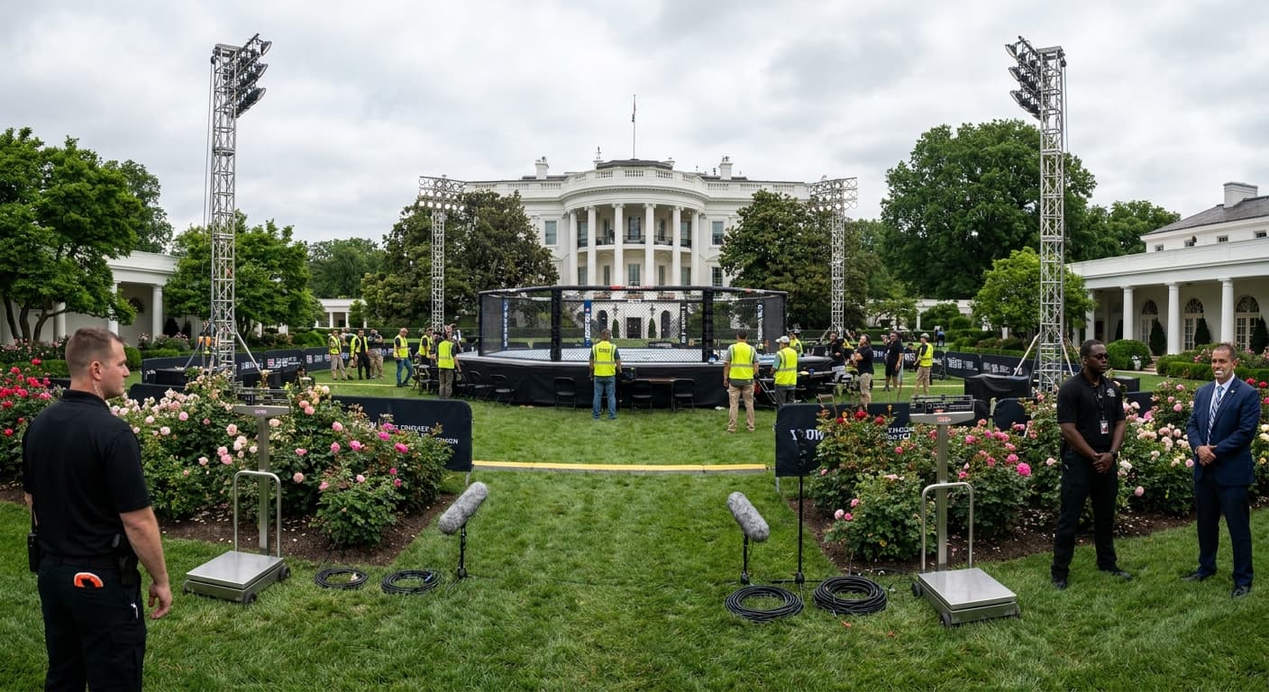 UFC Constructs Octagon on White House Lawn for 'Freedom 250' Showdown