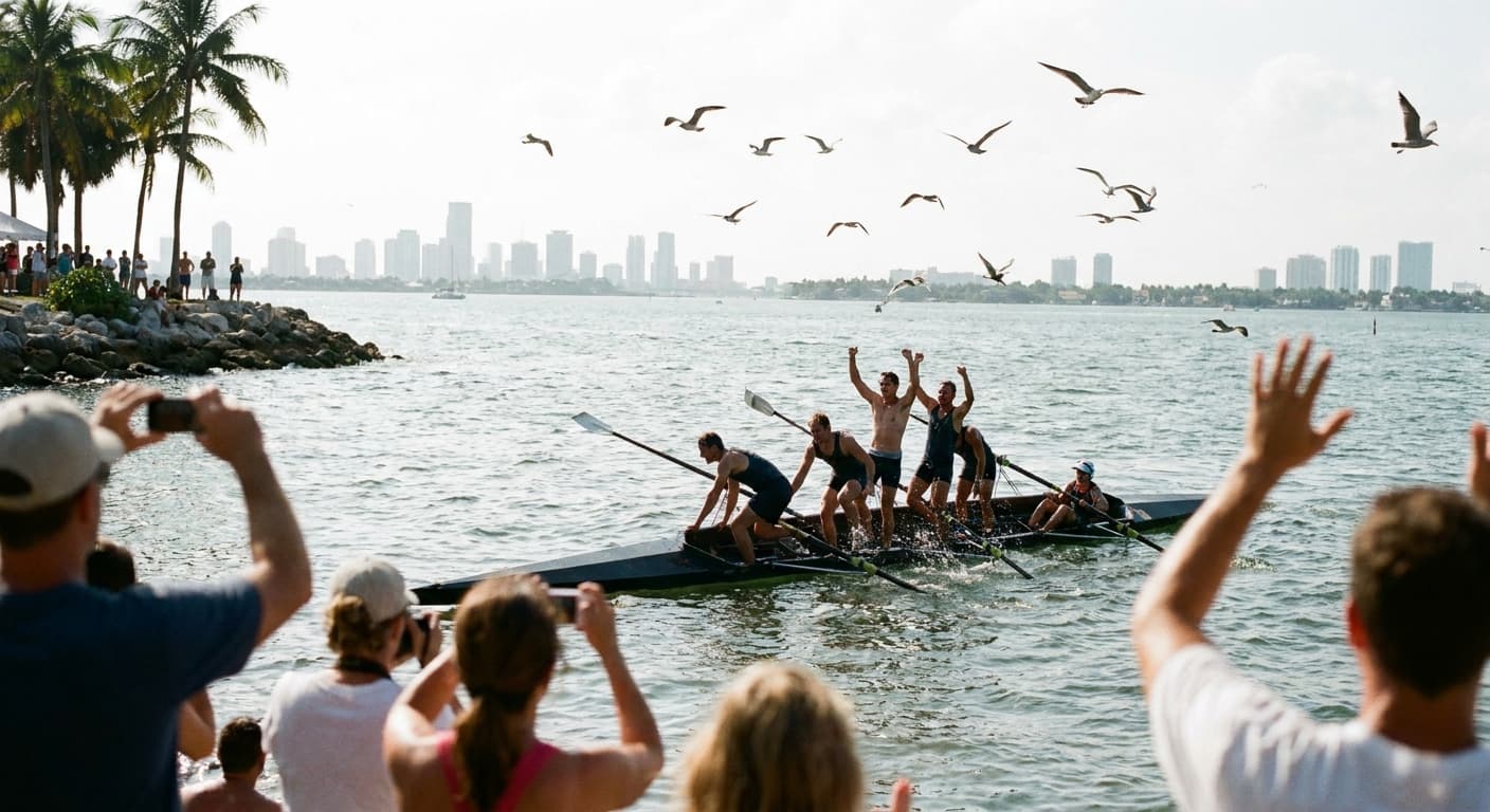 University of Miami Rowing Team’s Viral Chant Rowing Qualifies for Olympics, Ends with Bay Dunk